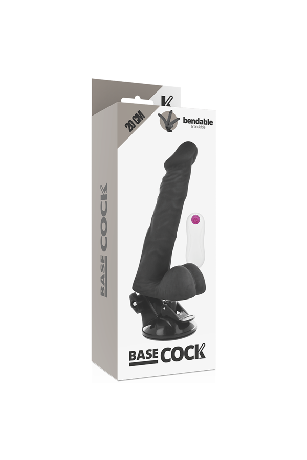 biegsamer Vibrator mit Fernbedienung Schwarz 20 cm -O- 4.5 cm von Basecock kaufen | Fesselliebe