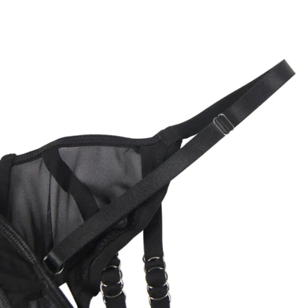 Zweiteiliges Set aus Transparenz-BH und S/M-Streifen von Subblime Sets kaufen | Fesselliebe