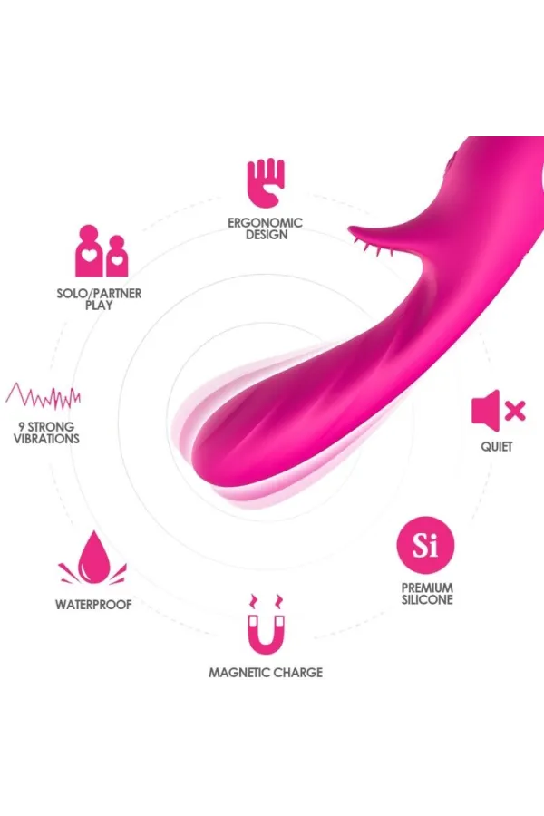 Romance Vibrator mit Stimulator Fuchsia von Armony Vibrators kaufen - Fesselliebe