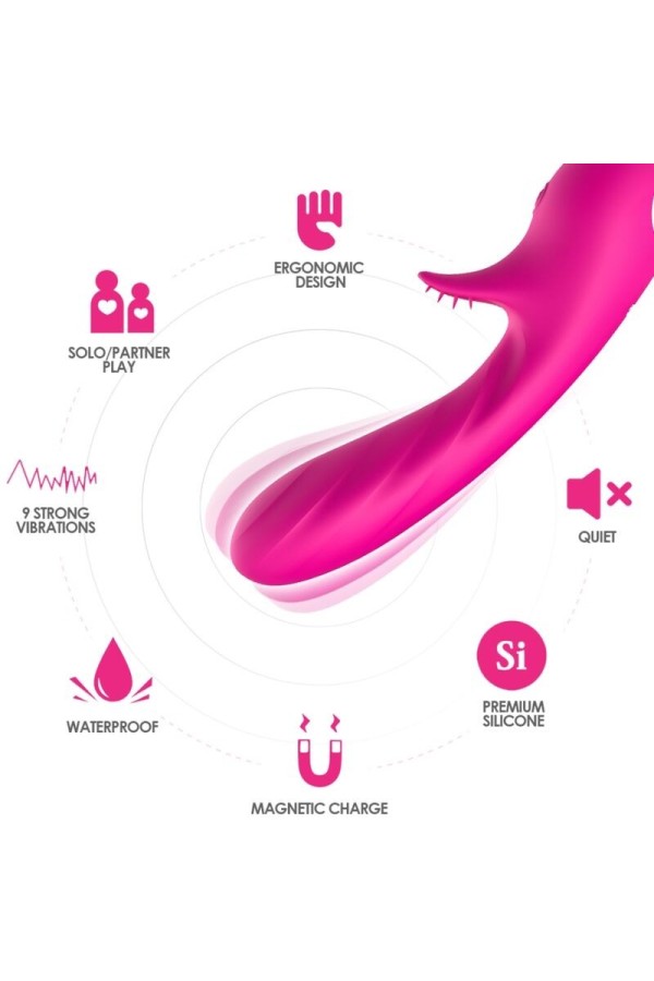 Romance Vibrator mit Stimulator Fuchsia von Armony Vibrators kaufen | Fesselliebe