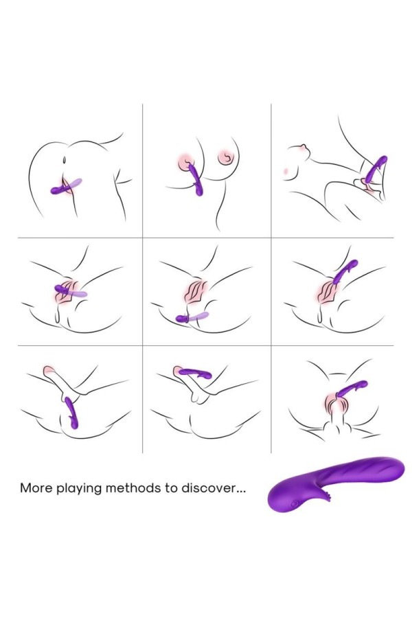 Romance Vibrator mit Stimulator Lila von Armony Vibrators kaufen | Fesselliebe