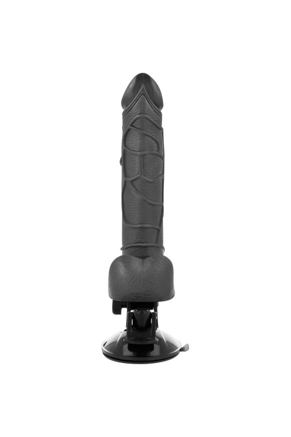 Realistischer Vibrator mit Fernbedienung Schwarz mit Hoden 19.5 cm -O- 4 cm von Basecock kaufen | Fesselliebe