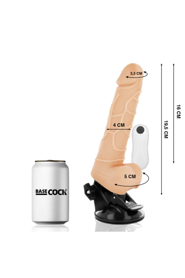 Realistischer Vibrator und Peinishülle 2in1 Fernsteuerbar Natürlich 19.5cm von Basecock kaufen - Fesselliebe