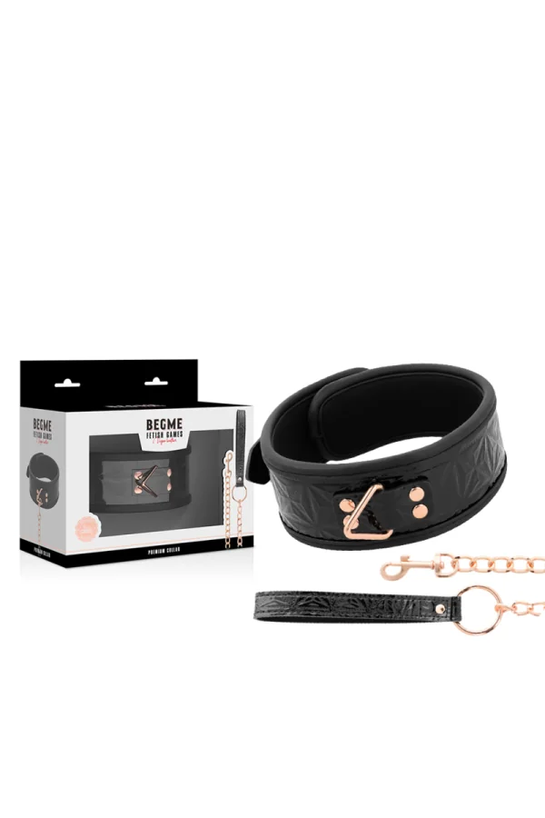 Begme Schwarz Edition Premium Veganes Kunstlederhalsband von Begme Black Edition kaufen - Fesselliebe