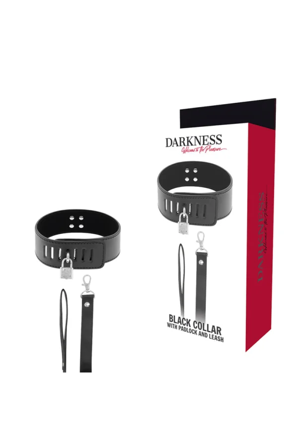 Dark Ness Locking Posture Halsband - Schwarz von Darkness Bondage kaufen - Fesselliebe