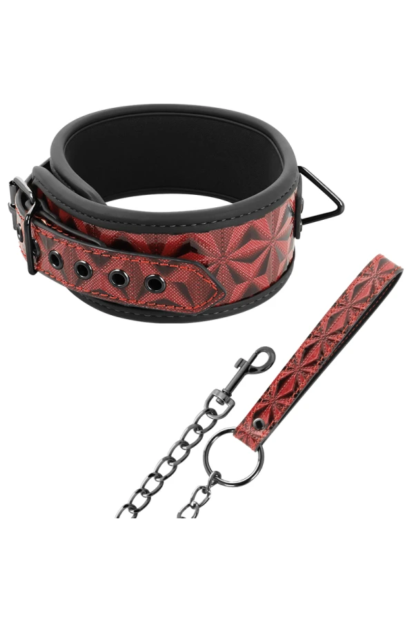 Premium veganes Kunstlederhalsband mit Neoprenfutter von Begme Red Edition