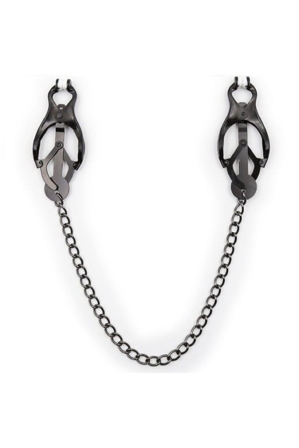 Japanische Nippelklammern mit Schwarzer Kette von Ohmama Fetish kaufen | Fesselliebe