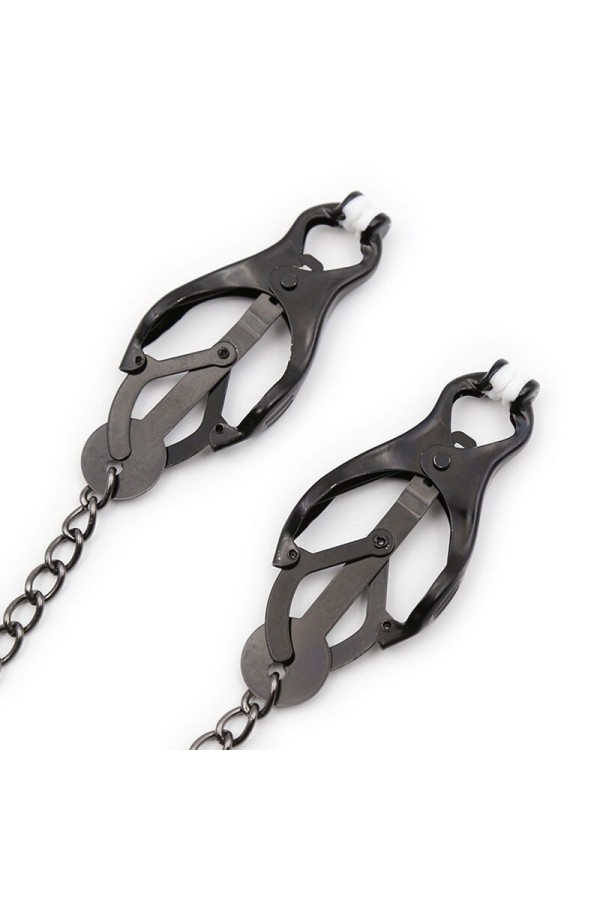 Japanische Nippelklammern mit Schwarzer Kette von Ohmama Fetish kaufen | Fesselliebe