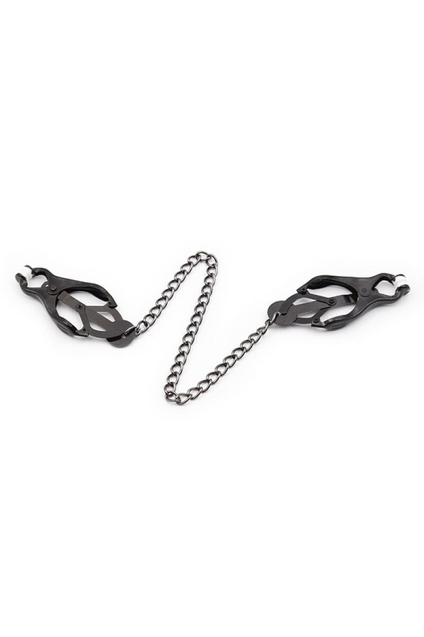 Japanische Nippelklammern mit Schwarzer Kette von Ohmama Fetish kaufen | Fesselliebe