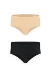 Invisible High Slips (2/Packung: 1 Hautfarbe, 1 Schwarz) von Bye Bra kaufen - Fesselliebe