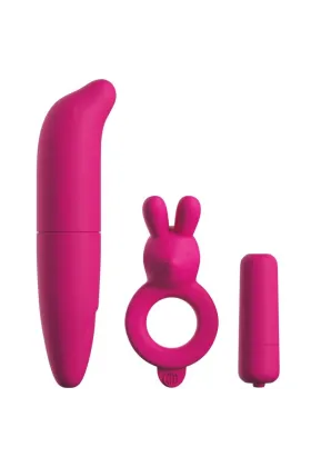 Kit für Paare mit Ring, Bullet und Rosa Stimulator von Classix