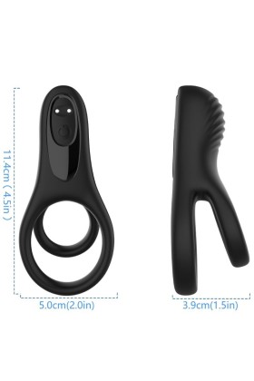 Doppelringvibrator Schwarz von Armony For Him kaufen | Fesselliebe