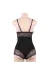 SUBBLIME - SCHWARZER BODY MIT BLUMENSPITZENDETAIL L/XL