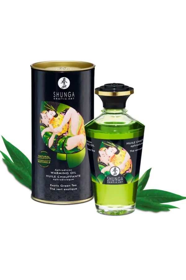 Massageöl Shunga Aphrodisiac warming "Green Tea Organica" 100ml von Shunga Oils kaufen - Fesselliebe