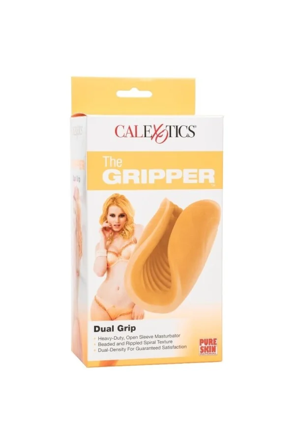 Calex Dual Grip Masturbator - Orange von California Exotics kaufen - Fesselliebe