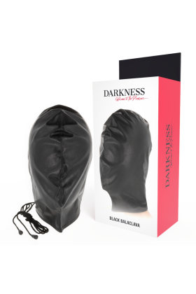 Unterjugungsmaske Schwarz von Darkness Bondage kaufen | Fesselliebe