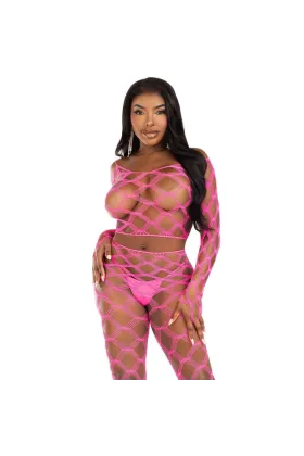 Top & Leggins Hardcore Pink von Leg Avenue Sets