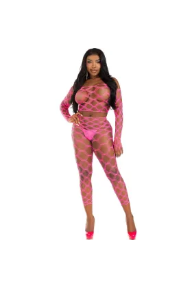 Top & Leggins Hardcore Pink von Leg Avenue Sets