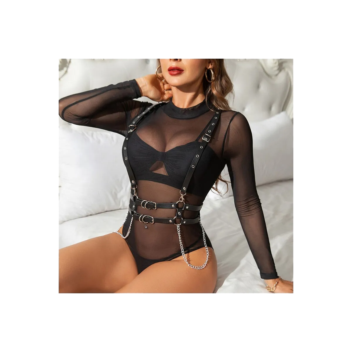 Harness mit Riemen und Kette ??DETAILS One Size (S-L) von Subblime Fetish kaufen | Fesselliebe