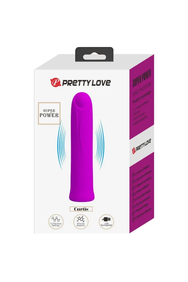 Curtis Mini Super Power Vibrator 12 Lila Silikonvibrationen von Pretty Love Flirtation kaufen - Fesselliebe