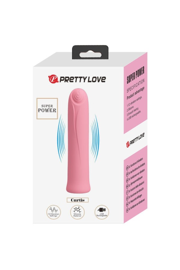 Curtis Mini Super Power Vibrator 12 Rosa Silikonvibrationen von Pretty Love Flirtation kaufen | Fesselliebe