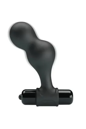 Schwarzer Silikon-Vibrator-Analstecker von Mr Play