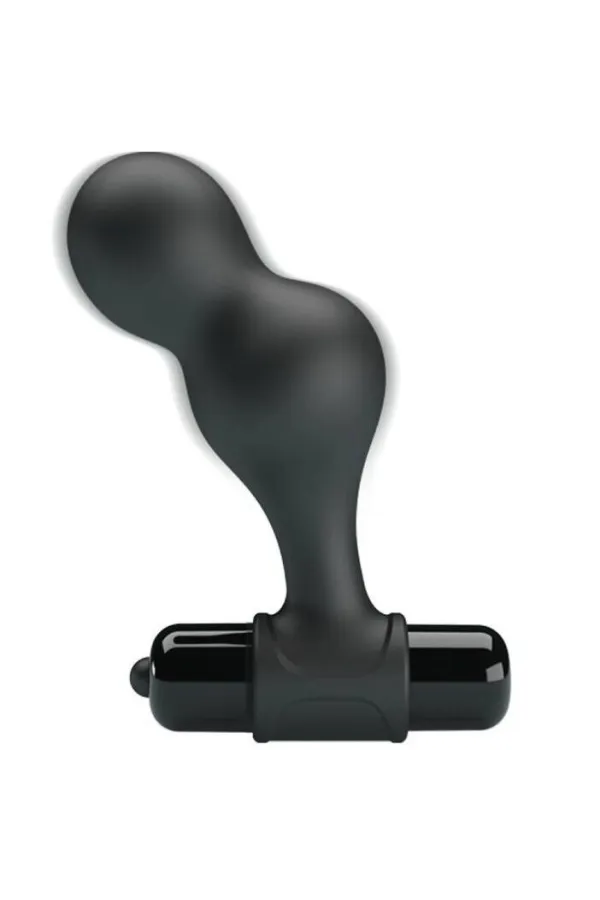 Schwarzer Silikon-Vibrator-Analstecker von Mr Play kaufen - Fesselliebe