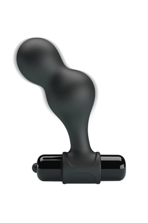 Schwarzer Silikon-Vibrator-Analstecker von Mr Play kaufen | Fesselliebe