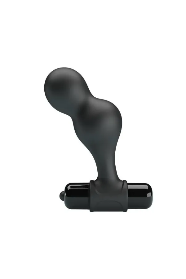 Schwarzer Silikon-Vibrator-Analstecker von Mr Play kaufen - Fesselliebe