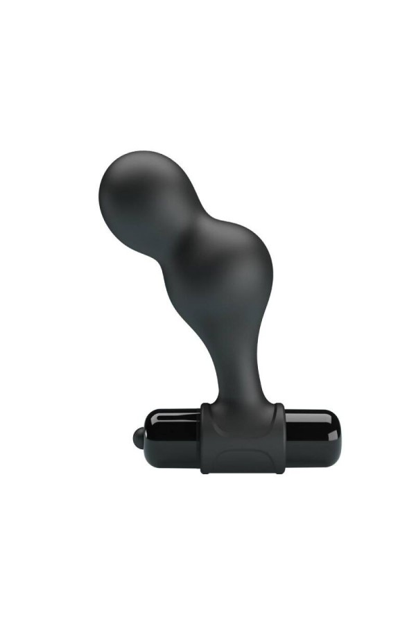 Schwarzer Silikon-Vibrator-Analstecker von Mr Play kaufen | Fesselliebe