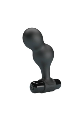 Schwarzer Silikon-Vibrator-Analstecker von Mr Play kaufen | Fesselliebe