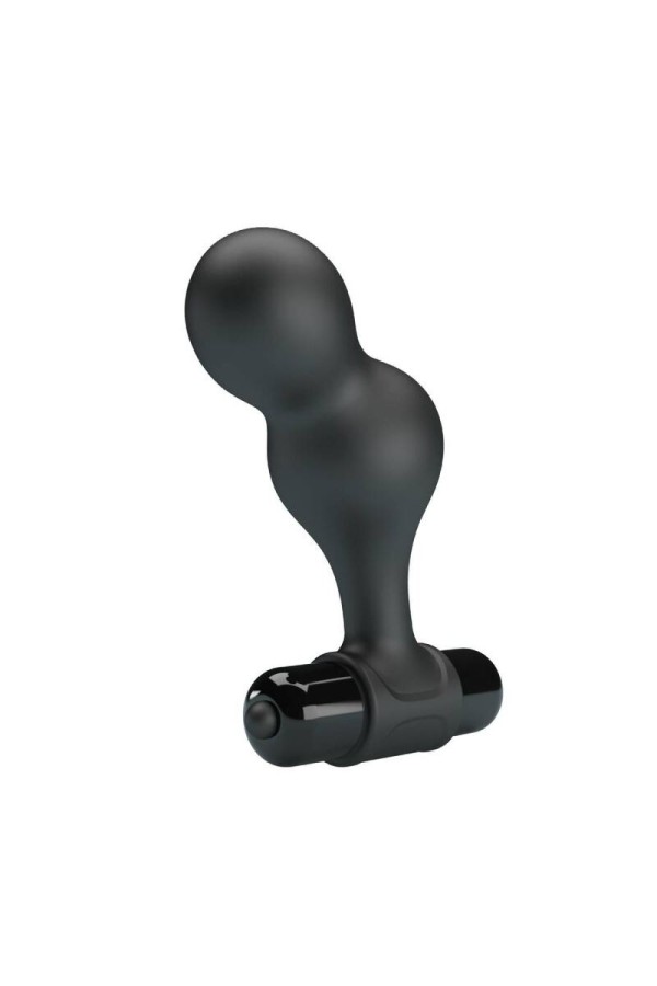 Schwarzer Silikon-Vibrator-Analstecker von Mr Play kaufen | Fesselliebe