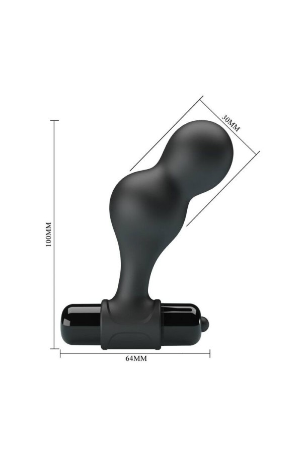 Schwarzer Silikon-Vibrator-Analstecker von Mr Play kaufen | Fesselliebe