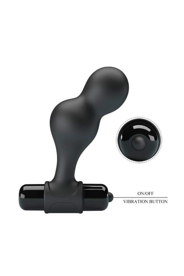 Schwarzer Silikon-Vibrator-Analstecker von Mr Play kaufen | Fesselliebe
