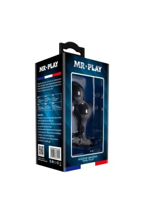 Schwarzer Silikon-Vibrator-Analstecker von Mr Play kaufen | Fesselliebe