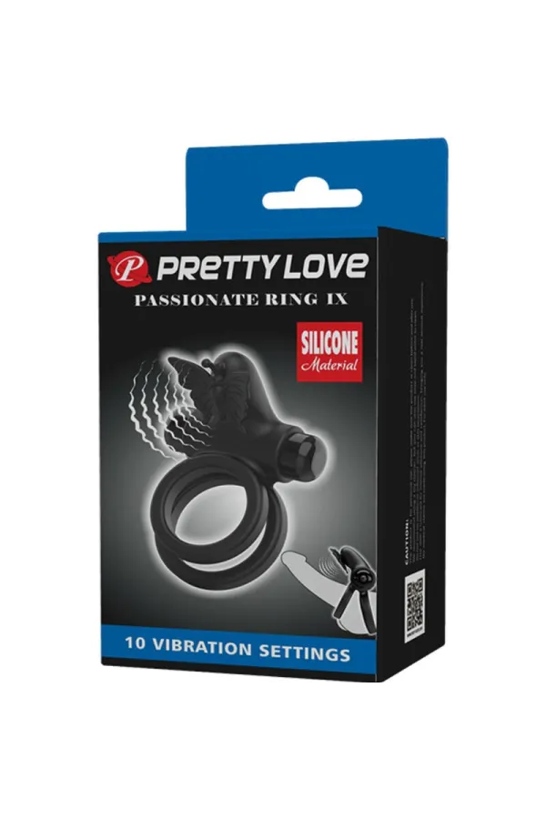 Doppelvibrierring mit Schwarzem Stimulator von Pretty Love Male kaufen - Fesselliebe