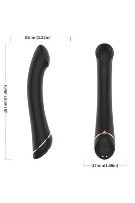 Vibrator Faltkopf Silikon Schwarz von Armony Vibrators kaufen | Fesselliebe
