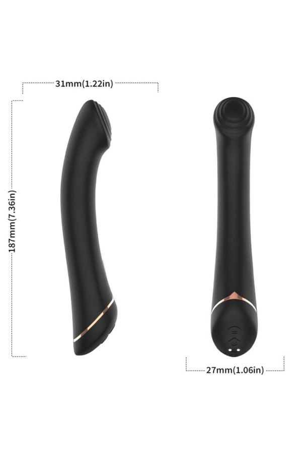 Vibrator Faltkopf Silikon Schwarz von Armony Vibrators kaufen | Fesselliebe