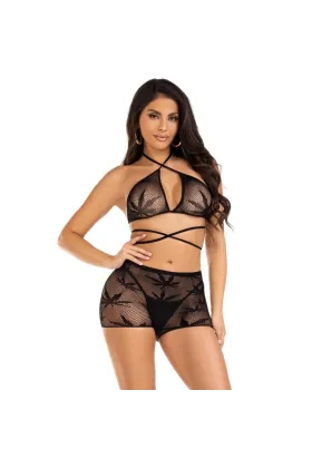 BH & Hosen Set Schwarz von Leg Avenue Sets