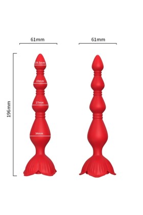 Rosa Vibrator Pagoda & Anal Plug Rot von Armony Anal kaufen | Fesselliebe