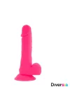 Flexibelr Vibrierender Dildo 20,5 Cm - Rosa von Diversia kaufen - Fesselliebe