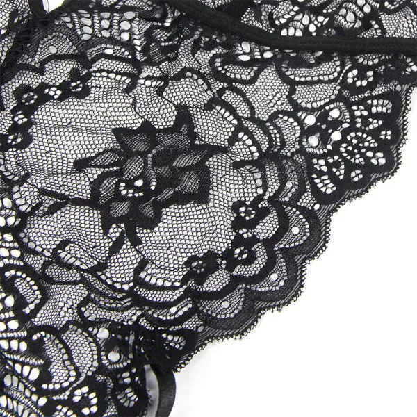 Polizeikostüm mit Spitze Schwarz S/M von Subblime Costumes kaufen | Fesselliebe