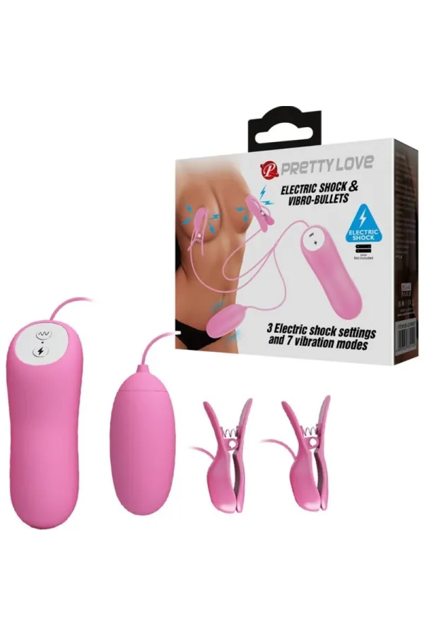 Klemmen mit Vibration und Eletroschock Rosa von Pretty Love Flirtation kaufen - Fesselliebe