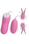 Klemmen mit Vibration und Eletroschock Rosa von Pretty Love Flirtation kaufen - Fesselliebe