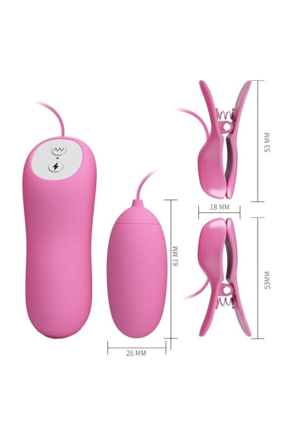 Pinzette mit Vibration und Rosa Eletroschock von Pretty Love kaufen | Fesselliebe