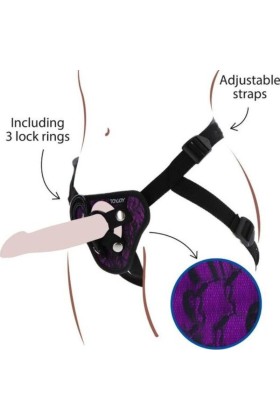Strap-On-Spitzengeschirr Lila von Get Real kaufen | Fesselliebe