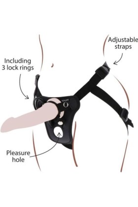 Strap-On-Vergnügungsgeschirr Schwarz von Get Real kaufen | Fesselliebe