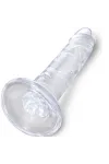 Realistischer Dildo 15,5 cm transparent von King Cock kaufen - Fesselliebe