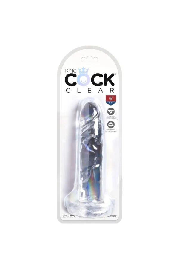 Realistischer Dildo 15,5 cm transparent von King Cock kaufen - Fesselliebe