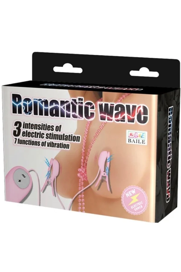 Romantic Wave Vibrierender und Eletric Shock Nipple Clamps von Baile Stimulation kaufen - Fesselliebe